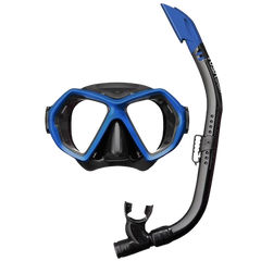 Tusa x-plore mask snorkel combo black metallic blue
