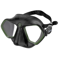 SEAC Raptor Diving Mask, Front View, Black/Green