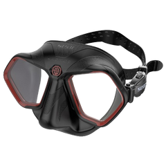 SEAC Raptor Diving Mask, Front View, Black/Red