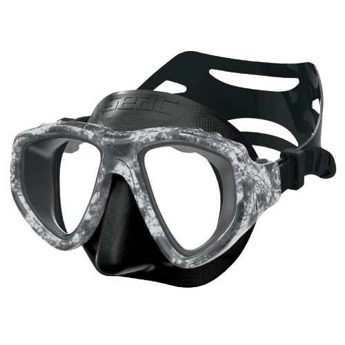 SEAC One Camo Diving Mask, Front View, Grey