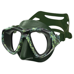SEAC One Camo Diving Mask, Front View, Green