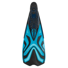 SEAC Azzurra Snorkeling Fins, Light Blue, Full Back View