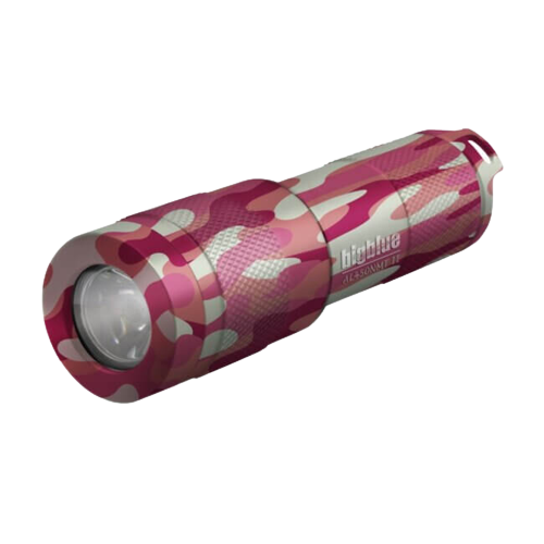 Big Blue 450 Lumen Narrow Beam Mini Dive Light - Camo Pink