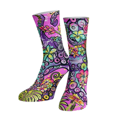 Spacefish Army Eco-friendly Octofloral Splatterparty Dive Socks