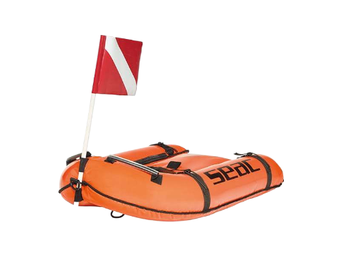 PVC inflatable spearfishing float boat with ALPHA flag