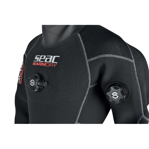 Seac Warm Dry 4 mm Dry Suit Front Chest Purge Vavles 