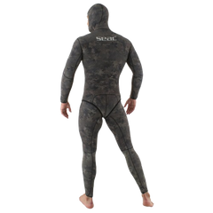 SEAC Snake Camo Men's 5mm Wetsuit, full-body backview