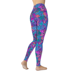 Spacefish Army Coral Kaleidoscope Leggings