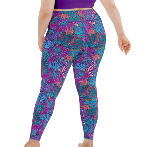 Spacefish Army Coral Kaleidoscope Leggings