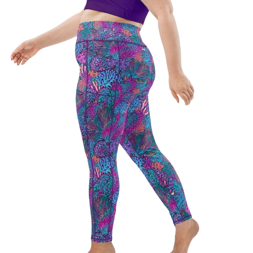 Spacefish Army Coral Kaleidoscope Leggings