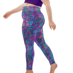 Spacefish Army Coral Kaleidoscope Leggings