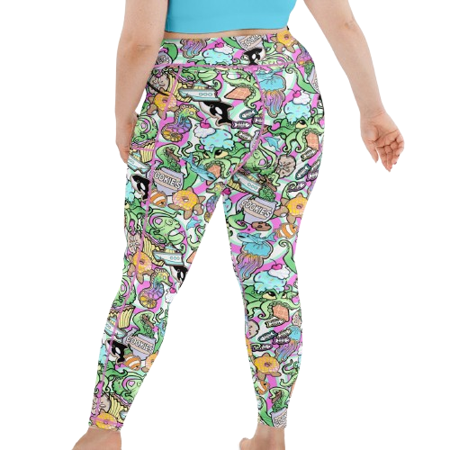 Spacefish Army Eco-Friendly Candy Octopus Leggings Plus Size 