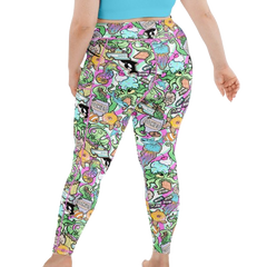 Spacefish Army Eco-Friendly Candy Octopus Leggings Plus Size 