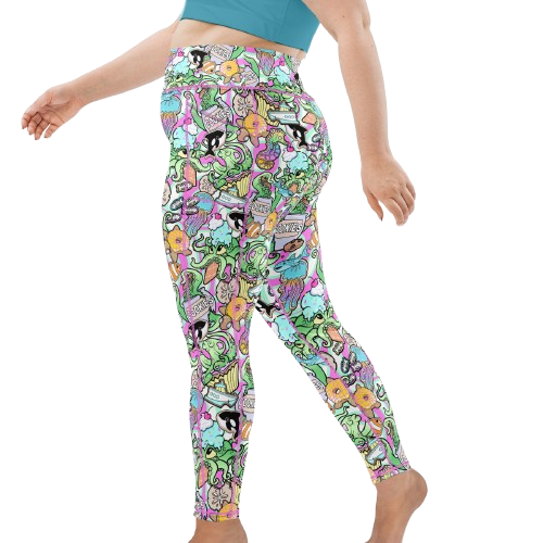 Spacefish Army Eco-Friendly Candy Octopus Leggings Plus Size 