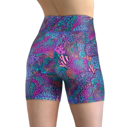 Spacefish Army Eco-Friendly Coral Kaleidoscope Shorts