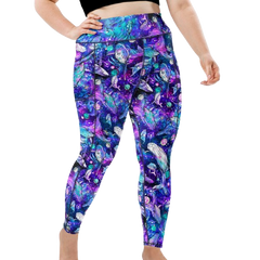 Spacefish Army Eco-Friendly Cosmic Whale Leggings Plus Size