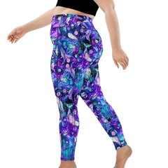 Spacefish Army Eco-Friendly Cosmic Whale Leggings Plus Size