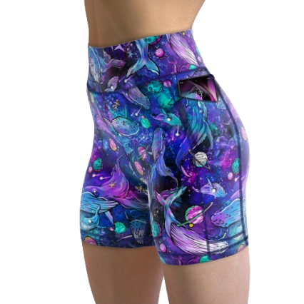 Spacefish Army Eco-Friendly Cosmic Whale Shorts