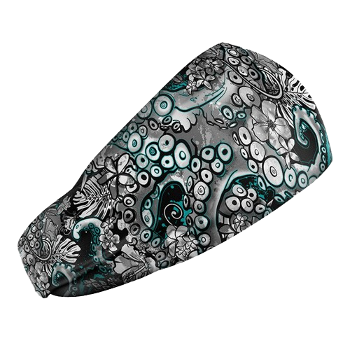 Spacefish Army Eco-Friendly Electric Blue Octofloral Scuba Head Band