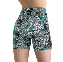 Spacefish Army Eco-Friendly Electric Blue Octofloral Shorts