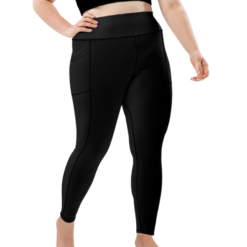 Spacefish Army Eco-Friendly Night Dive Black Leggings Plus Size