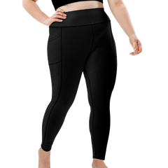 Spacefish Army Eco-Friendly Night Dive Black Leggings Plus Size