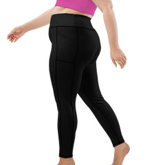 Spacefish Army Eco-Friendly Night Dive Black Leggings Plus Size