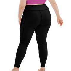 Spacefish Army Eco-Friendly Night Dive Black Leggings Plus Size