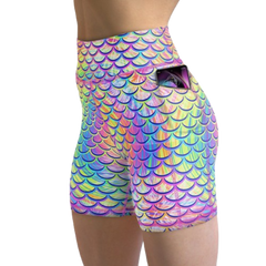 Spacefish Army Eco-Friendly Psychedelic Mermaid Shorts