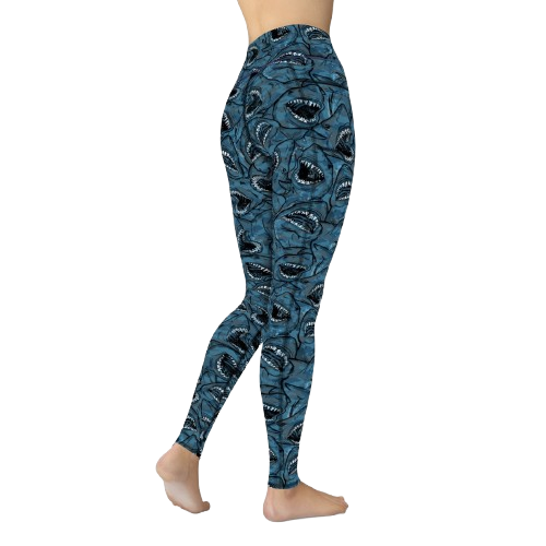 Spacefish Army Eco-Friendly Shark Camo Leggings