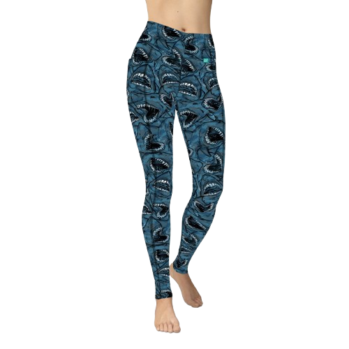 Spacefish Army Eco-Friendly Shark Camo Leggings