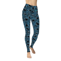 Spacefish Army Eco-Friendly Shark Camo Leggings