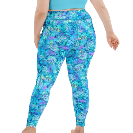 Spacefish Army Eco-Friendly Turtle Tie Dye Leggings