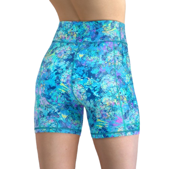 Spacefish Army Eco-Friendly Turtle Tie Dye Shorts