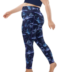 Spacefish Army Eco-Friendly Whale Shark Wonderland Leggings Plus Size