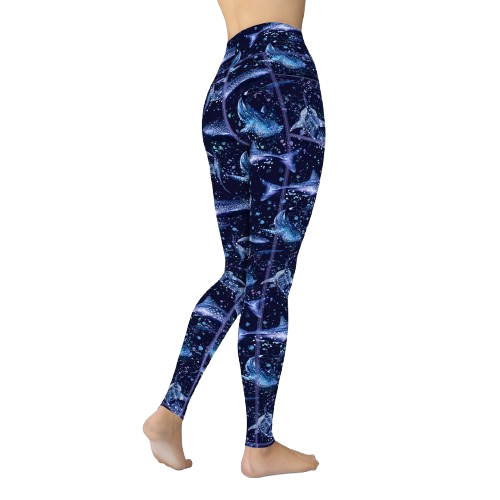 Spacefish Army Eco-Friendly Whale Shark Wonderland Leggings