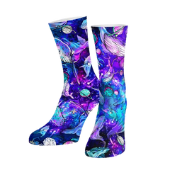 Spacefish Army Eco-friendly Cosmic Whale Dive Socks