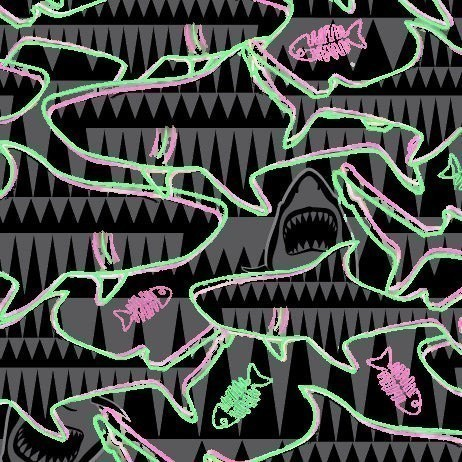 Spacefish Army Neon Jaws Design