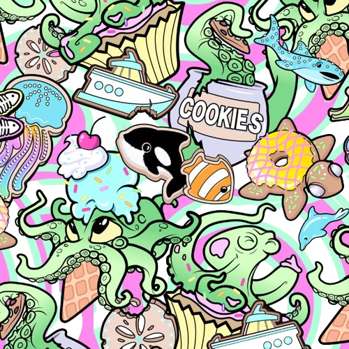 Spacefish Army Candy Octopus Design