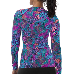 Spacefish Army Eco-Friendly Coral Kaleidoscope Contour Rashguard