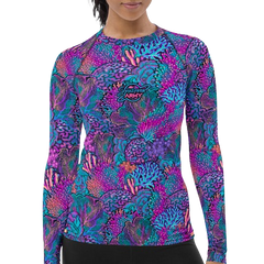 Spacefish Army Eco-Friendly Coral Kaleidoscope Contour Rashguard