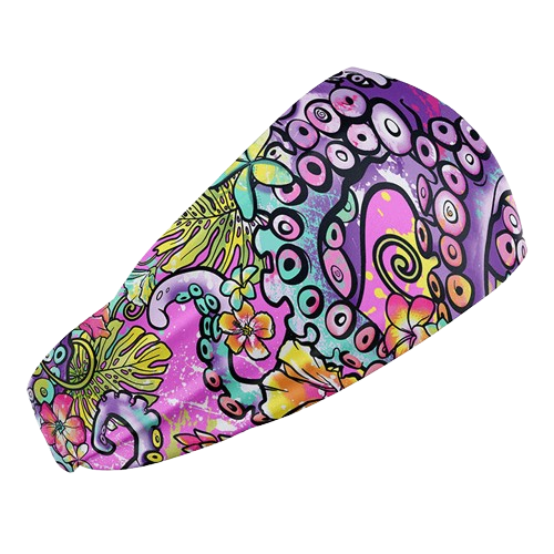 Spacefish Army Eco-Friendly Octofloral Splatterparty Scuba Head Band