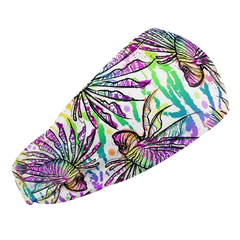 Spacefish Army Eco-Friendly White Lionfish Roars Scuba Head Band