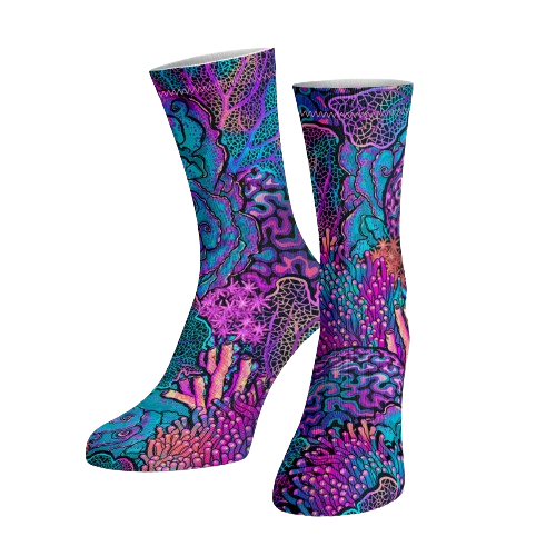 Spacefish Army Eco-friendly Coral Kaleidoscope Dive Socks