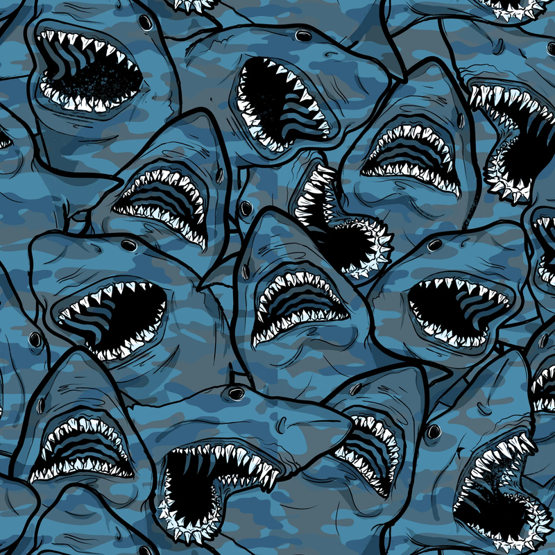 Spacefish Army Shark Camo Design