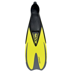 SEAC Speed Snorkeling Fins, Yellow, Full Front View