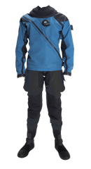 argonaut 3.0 drysuit light blue top black bottom