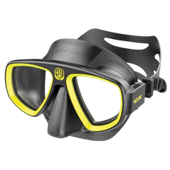 SEAC Extreme 50 Diving Mask, Front View, Black/Yellow
