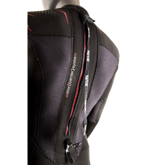 SEAC Space Man 5 mm Men's Wetsuit, Upper Back View with Zipper