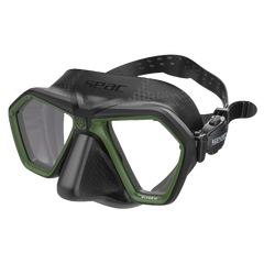 SEAC Eagle Dive Mask, Front View, Black/Green